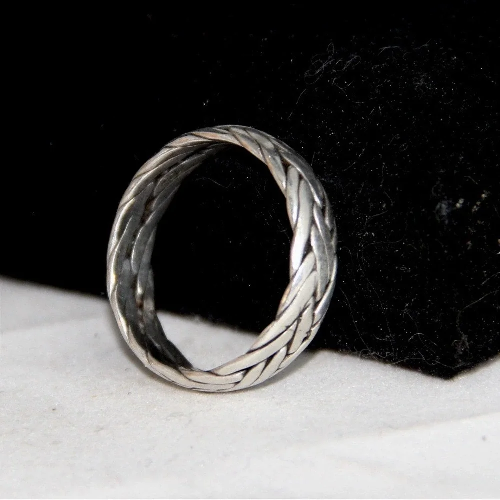 Sterling silver braided